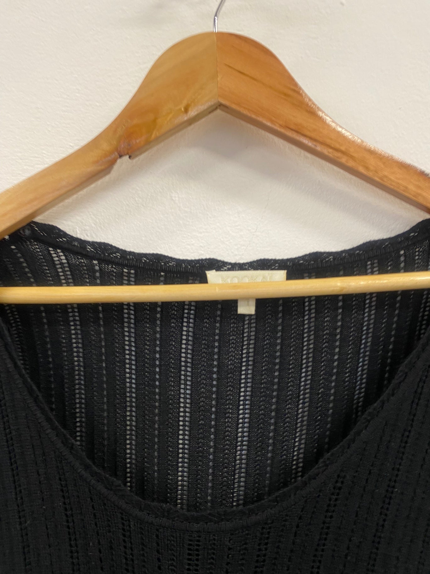 Fabulous Vintage crochet Kookai Dress Uk8 Black y2K AC488