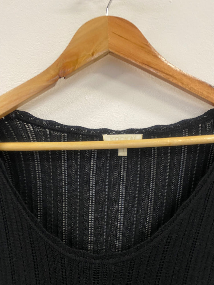 Fabulous Vintage crochet Kookai Dress Uk8 Black y2K AC488