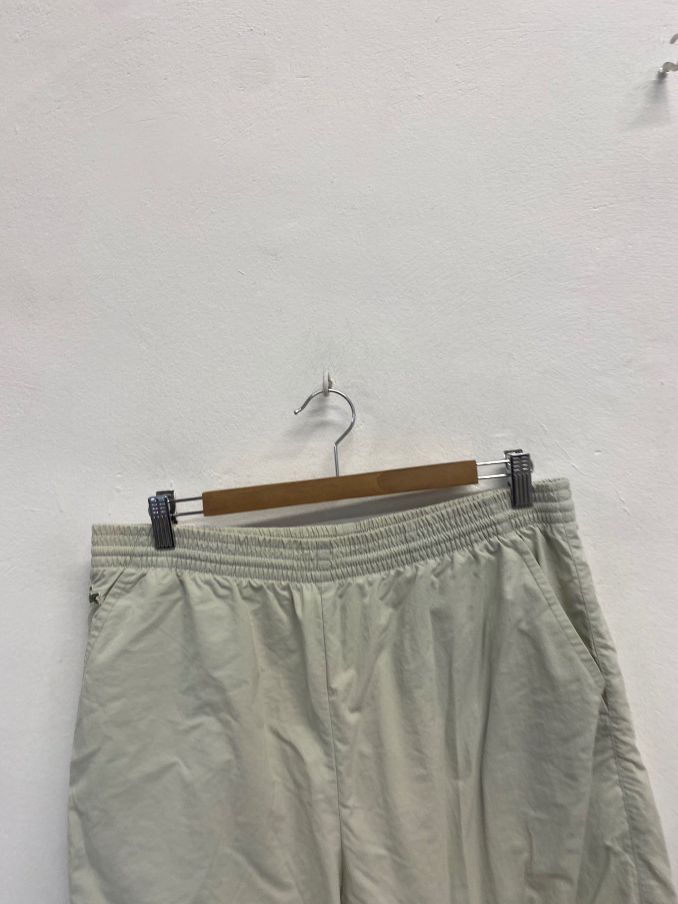 Fabulous Lacoste y2k Cropped trousers UK S Beige track pants 3/4 SW001