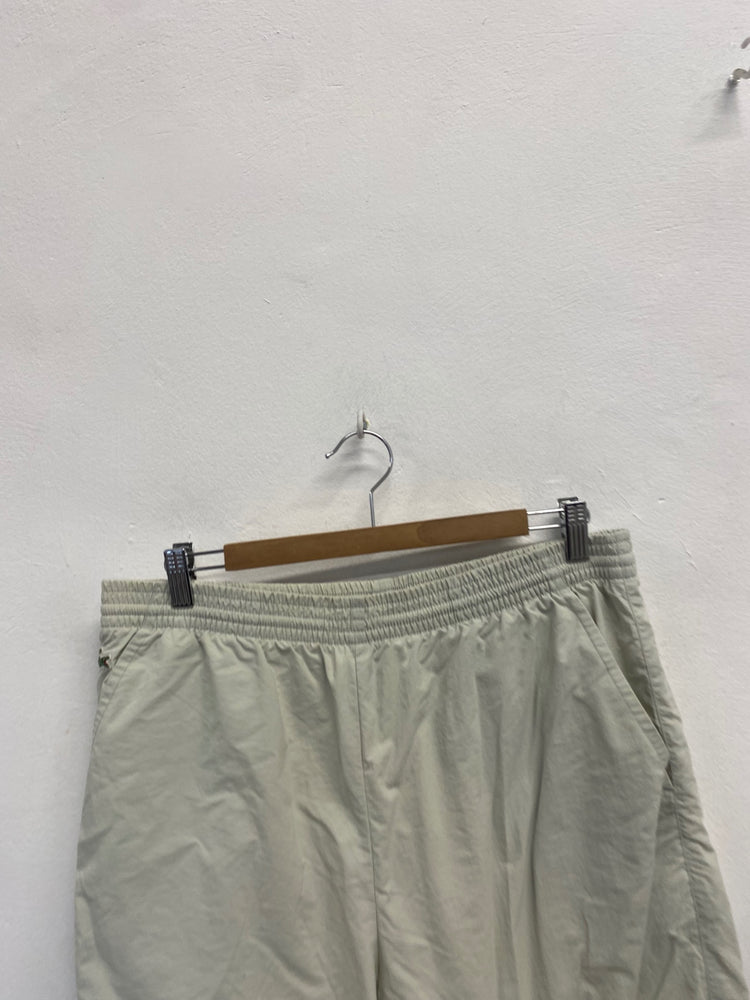 Fabulous Lacoste y2k Cropped trousers UK S Beige track pants 3/4 SW001