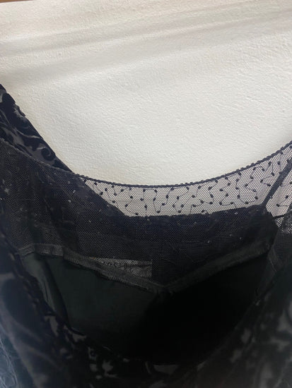 Fabulous Jesire Vintage velvet evening Dress UK10 Black MB489