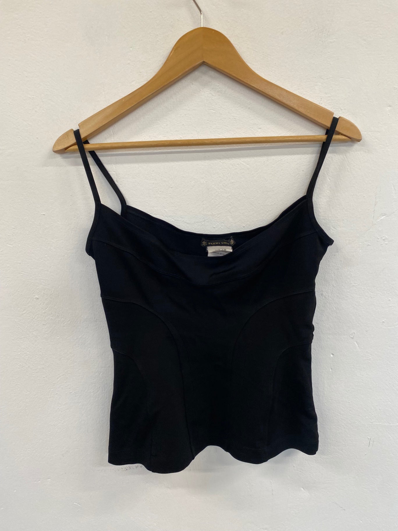 Fabulous Plein Sud corset shaped Top UK12 Black Cami GM143