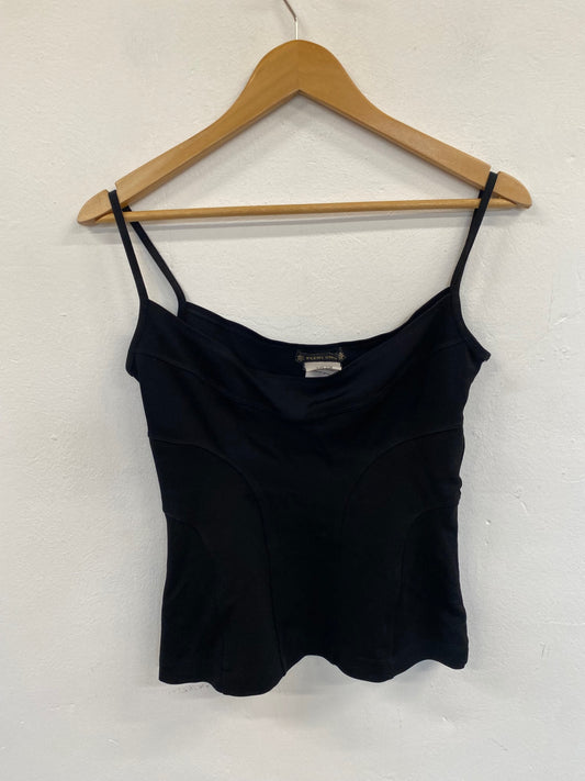 Fabulous Plein Sud corset shaped Top UK12 Black Cami GM143