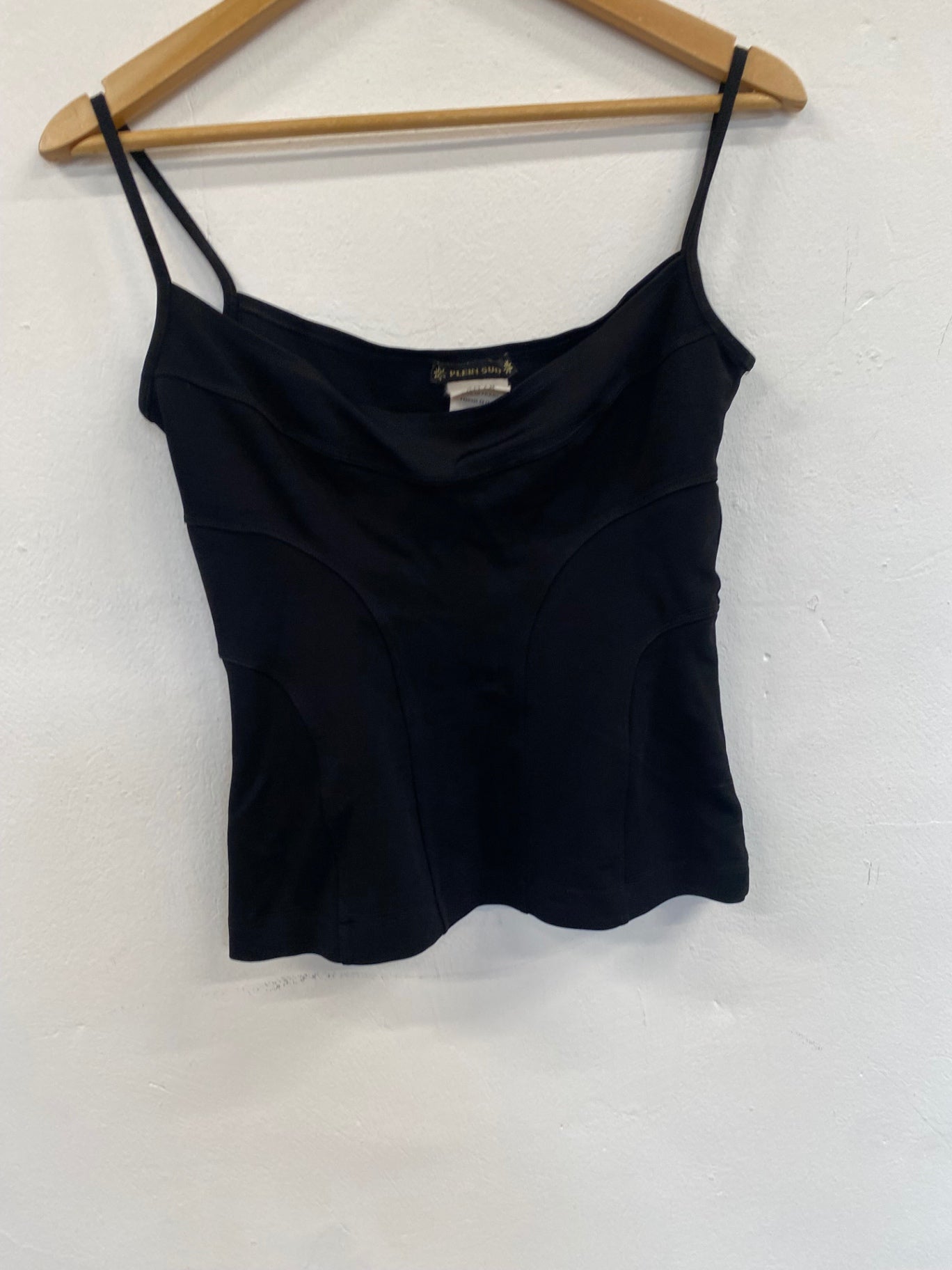 Fabulous Plein Sud corset shaped Top UK12 Black Cami GM143