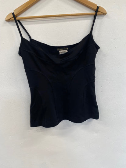 Fabulous Plein Sud corset shaped Top UK12 Black Cami GM143