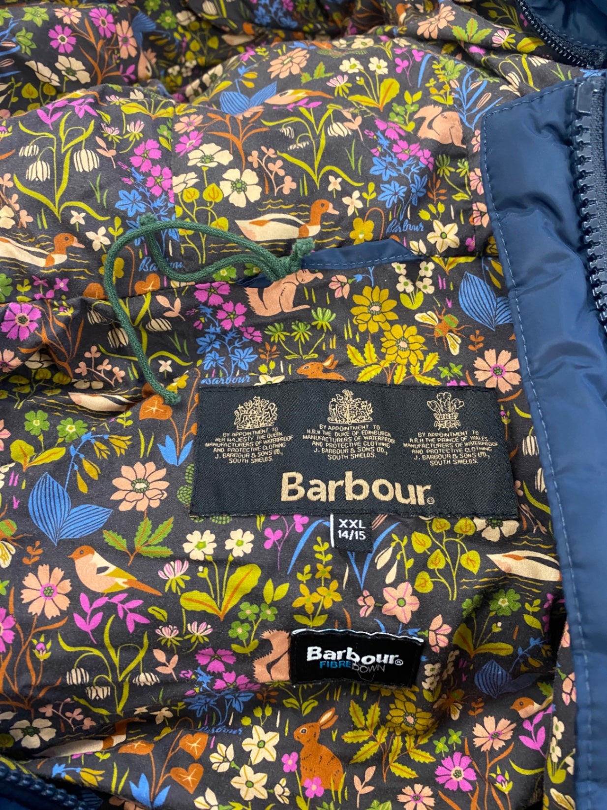 Fabulous Barbour Beresford Puffer Jacket Age 14 Navy Blue Cosy MK482