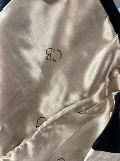 Fabulous CaBi 1980’s dynasty leather suede Rare Blazer Uk10 Beige & Black LS490