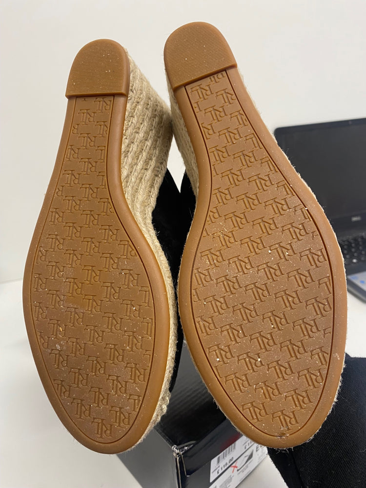 Fabulous Lauren Ralph Lauren Espadrille wedge Shoes UK6 Black LS490
