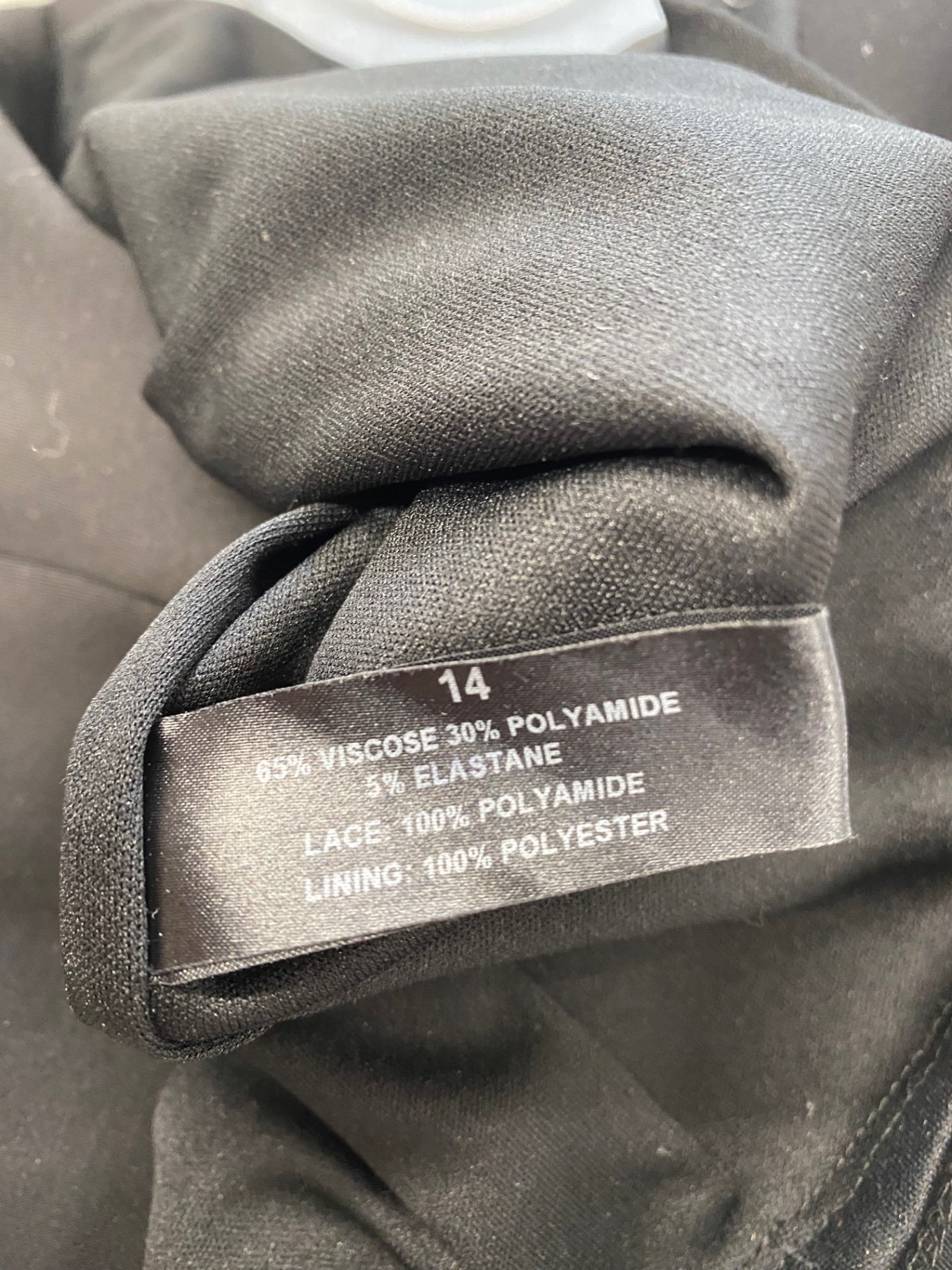 Fabulous Shubette Evening Dress UK 14 Black lace MB489