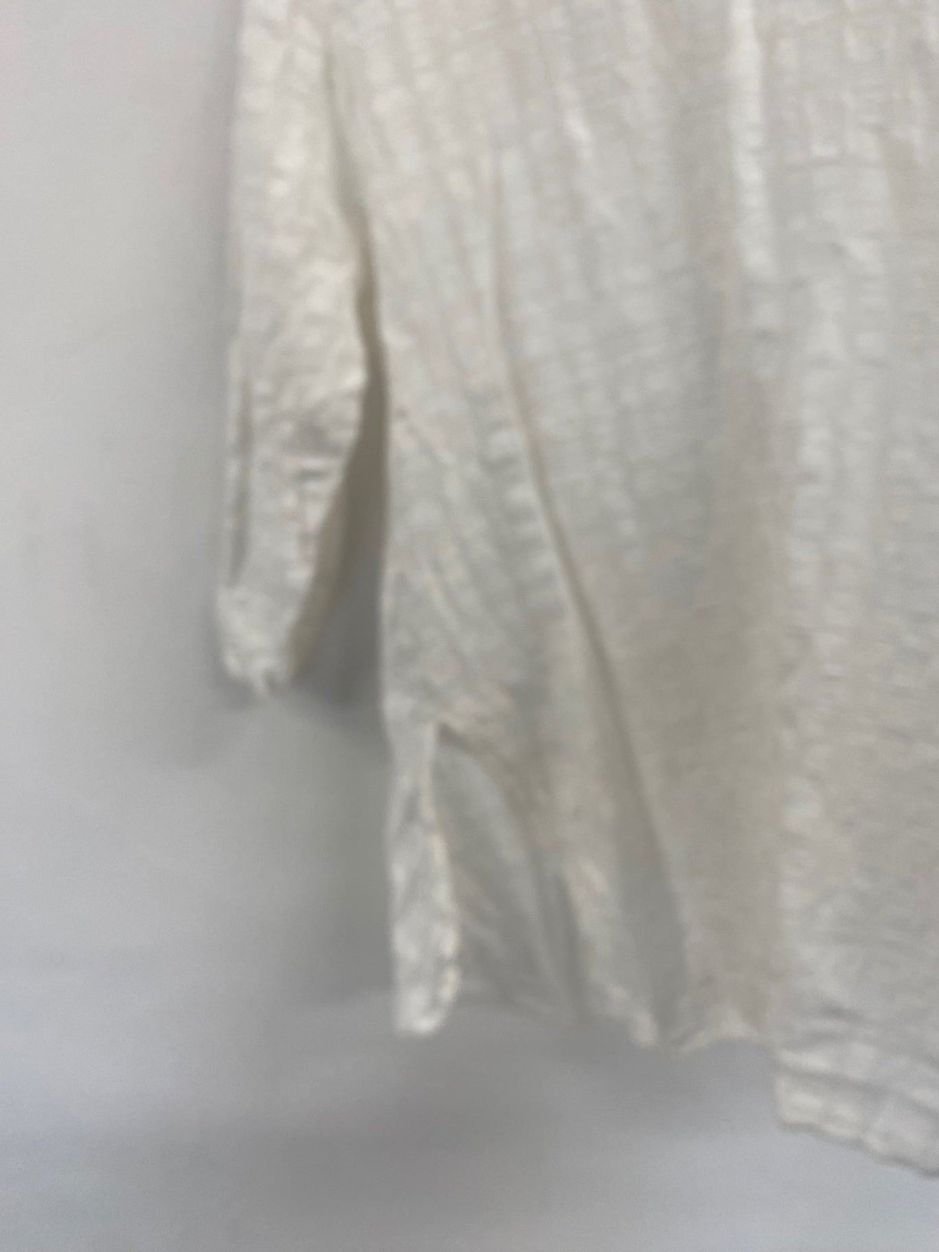 Fabulous Sahara linen blend textured Tunic top Uk16 ivory white LS490