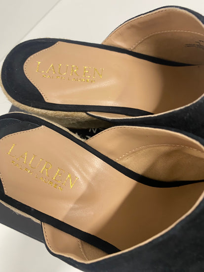 Fabulous Lauren Ralph Lauren Espadrille wedge Shoes UK6 Black LS490