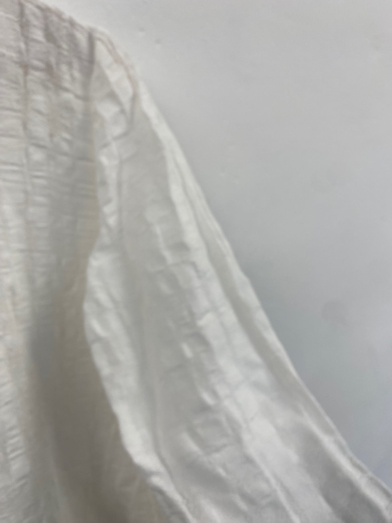 Fabulous Sahara linen blend textured Tunic top Uk16 ivory white LS490