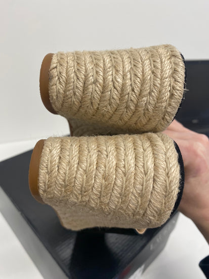 Fabulous Lauren Ralph Lauren Espadrille wedge Shoes UK6 Black LS490