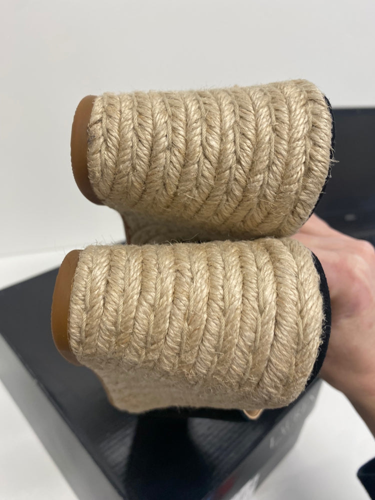 Fabulous Lauren Ralph Lauren Espadrille wedge Shoes UK6 Black LS490