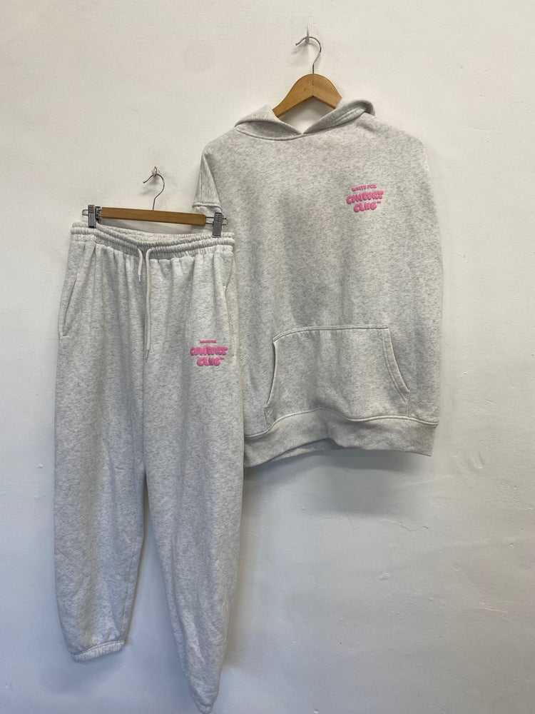 Fabulous White Fox Tracksuit UK M/L Grey hoodie jogger MK482