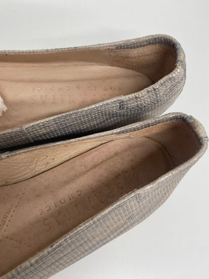 Fabulous Hispanitas shimmer beige leather Loafers UK5 LS490