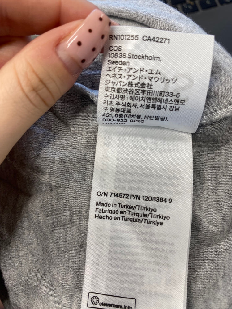 Fabulous Cos Long sleeve top UK M Grey turtleneck VG491