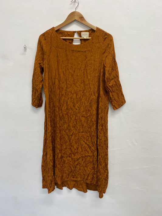 Fabulous Sezane tinsley Midi Dress Uk 10 Bronze MW492