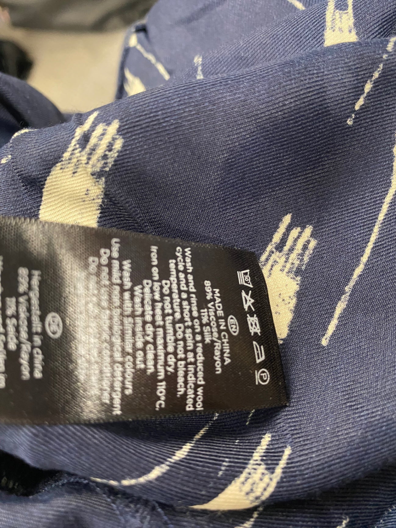 Fabulous Hobbs silk blend tunic Shirt Dress Uk14 Navy VG491