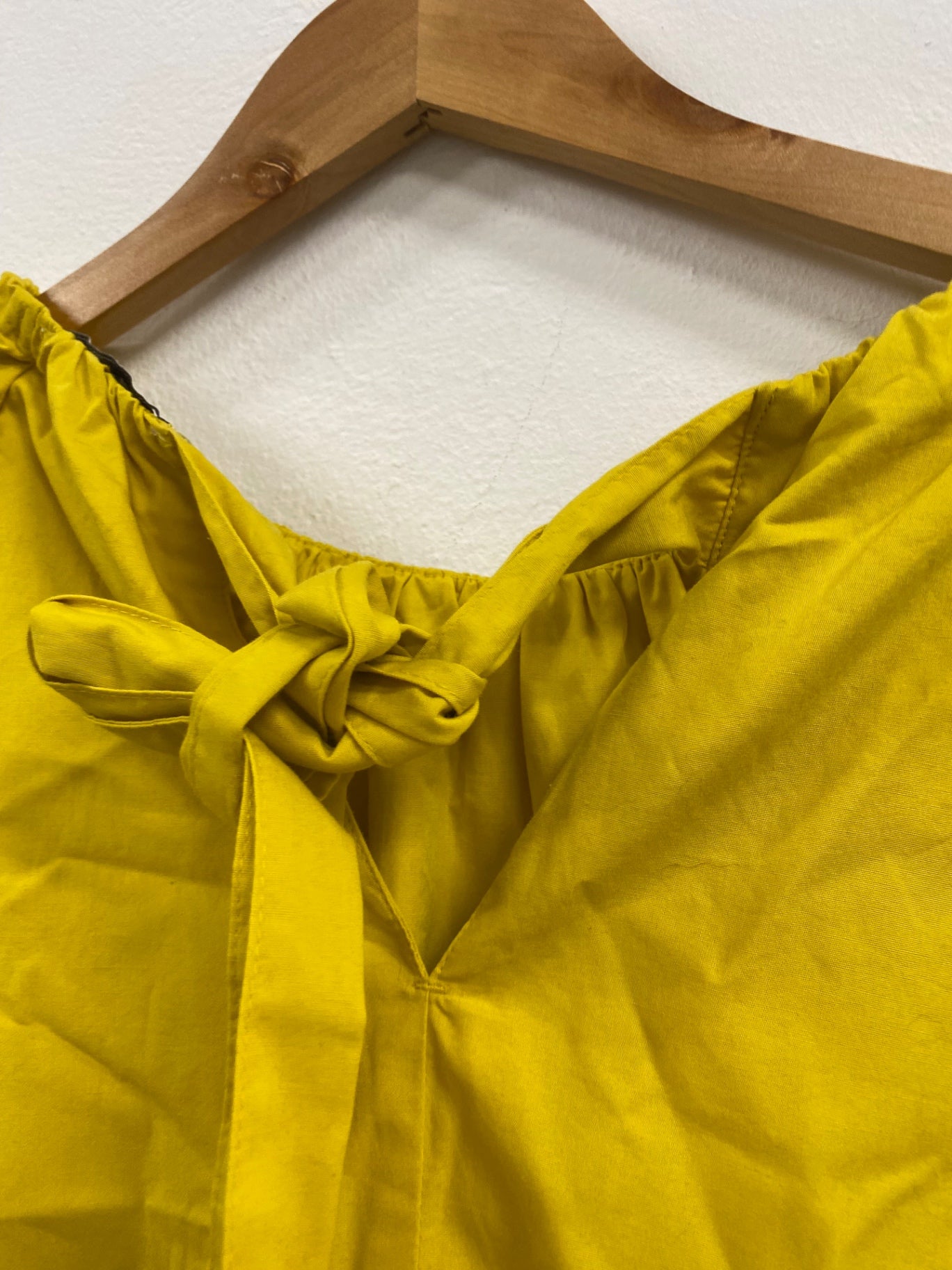 Fabulous Marks & Spencer puff sleeve Dress UK10 Yellow MW492