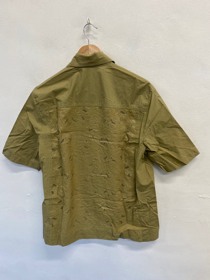 Fabulous COS Shirt UK 10 Olive green lace VG491