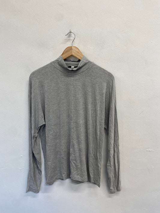 Fabulous Cos Long sleeve top UK M Grey turtleneck VG491