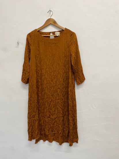 Fabulous Sezane tinsley Midi Dress Uk 10 Bronze MW492
