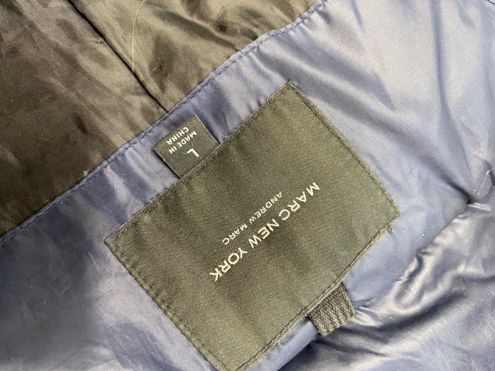 Fabulous Andrew marc Puffer Jacket UK L Navy Blue VG491