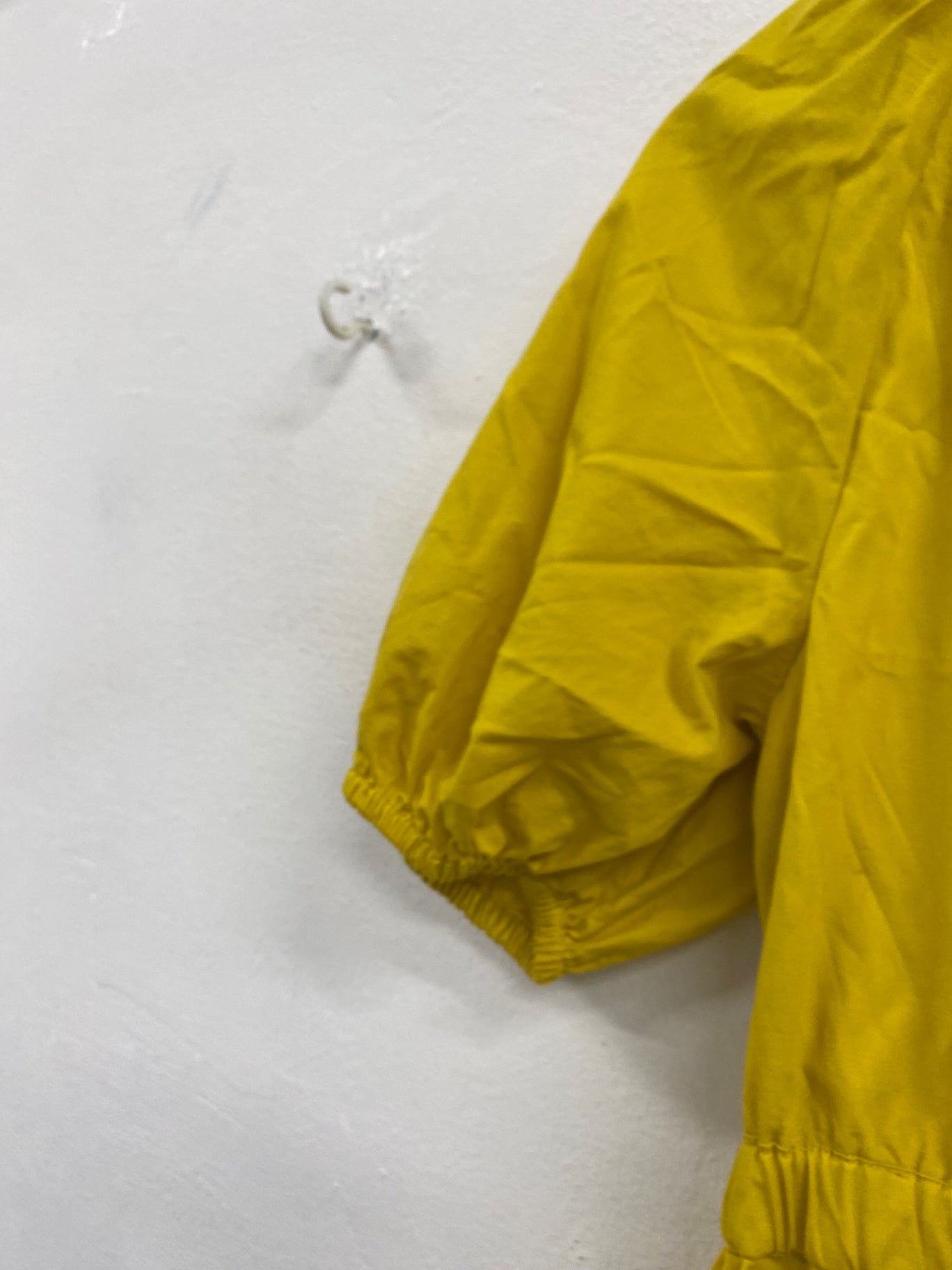 Fabulous Marks & Spencer puff sleeve Dress UK10 Yellow MW492