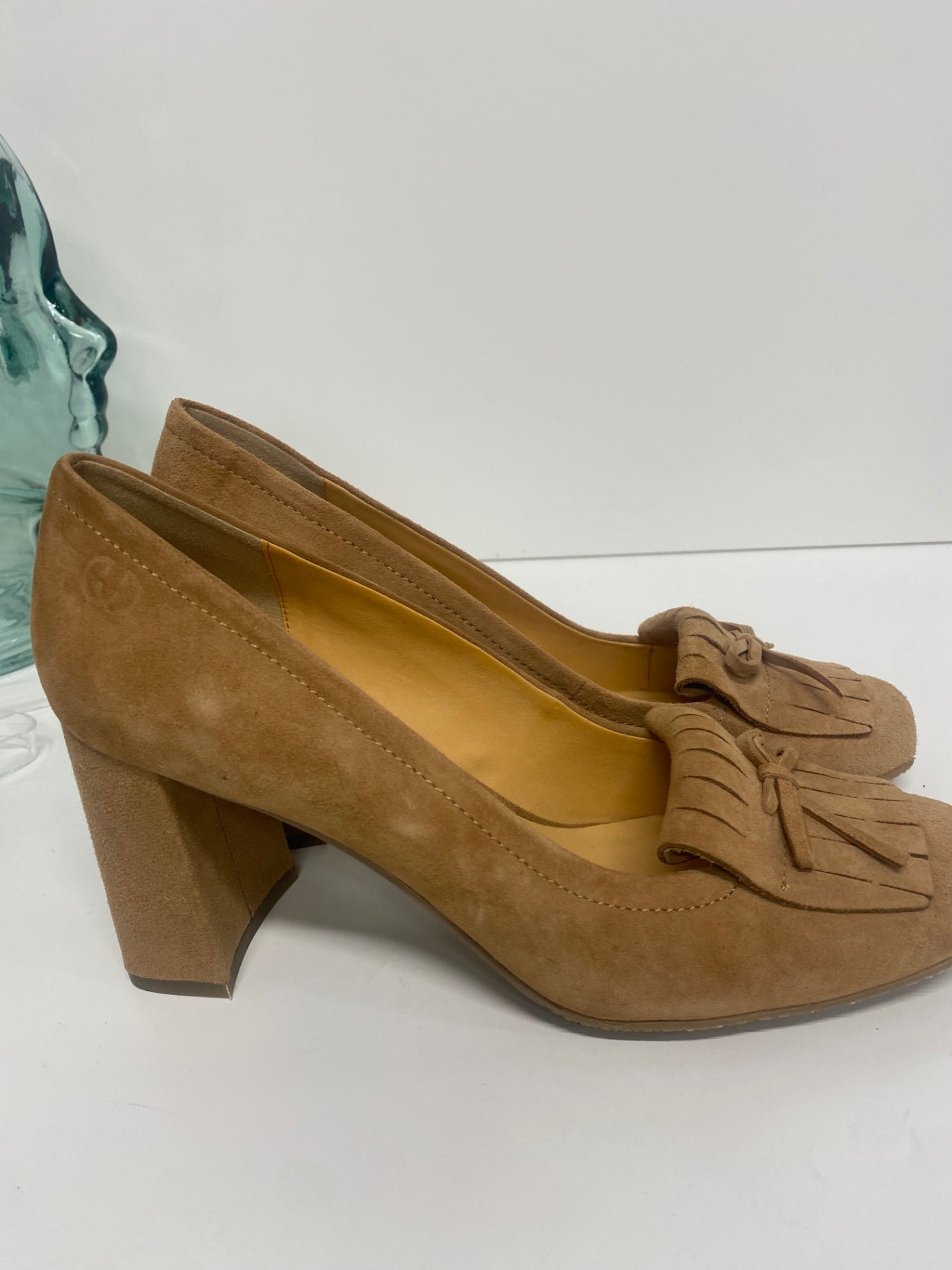 Fabulous Gerry Weber fringe tassel heeled Pumps UK6 Brown VG491