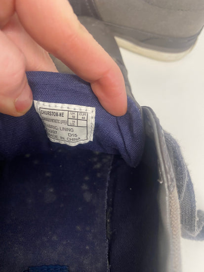 Fabulous Ralph Lauren Churston leather Canvas Sneakers Uk10 Brown VG491