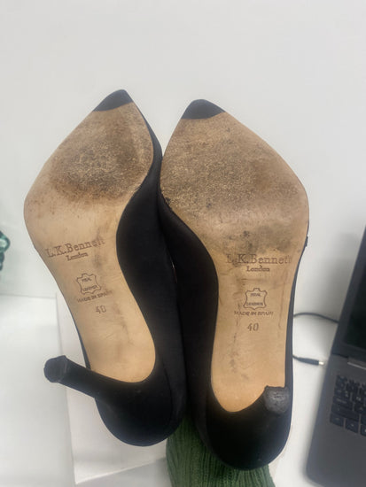 Fabulous Lk Bennett formal court heeled shoes  Uk7 Black VG491