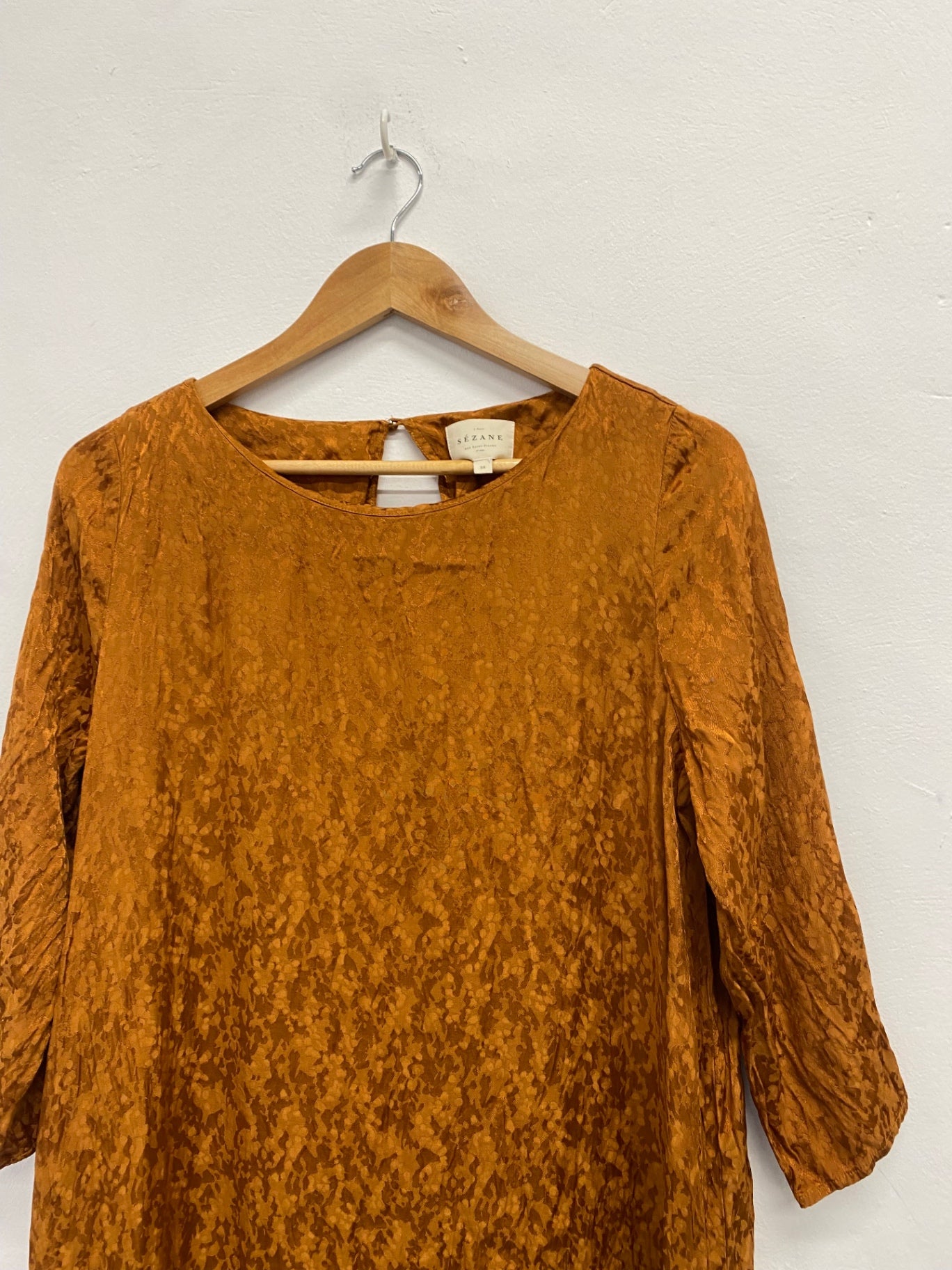 Fabulous Sezane tinsley Midi Dress Uk 10 Bronze MW492