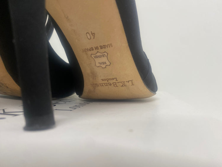 Fabulous Lk Bennett formal court heeled shoes  Uk7 Black VG491