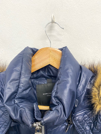 Fabulous Andrew marc Puffer Jacket UK L Navy Blue VG491