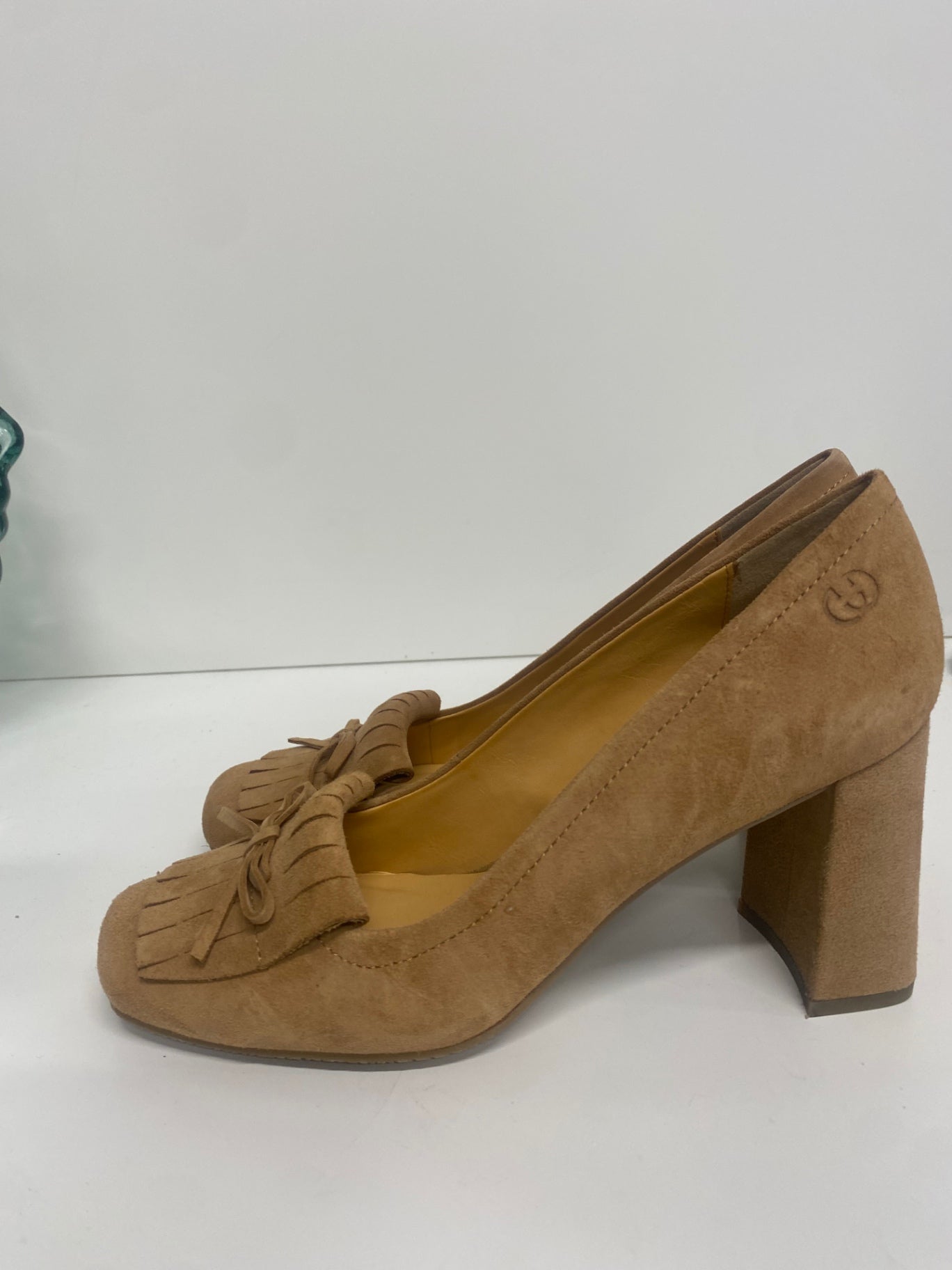 Fabulous Gerry Weber fringe tassel heeled Pumps UK6 Brown VG491