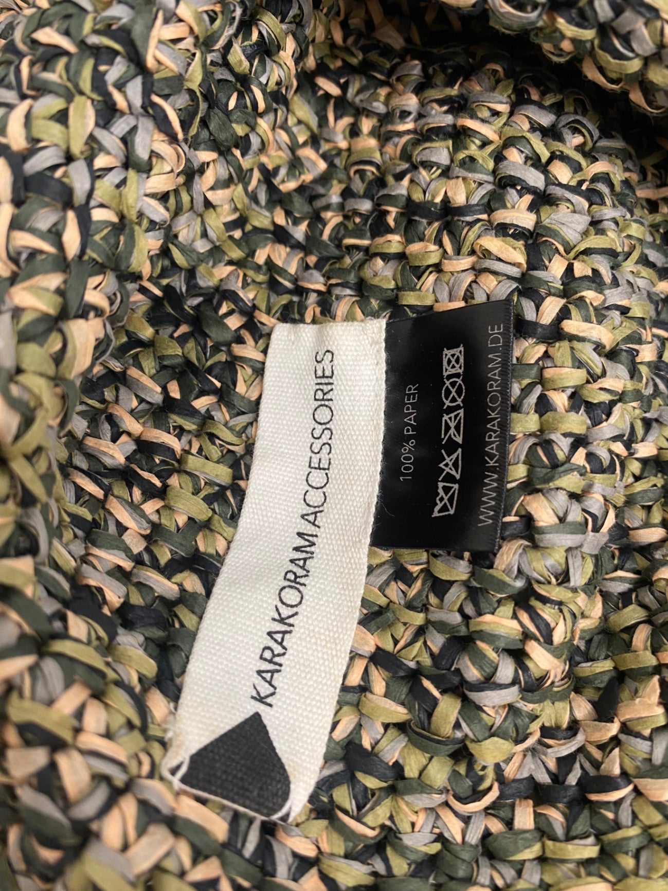 Fabulous Karakoram Accessories handmade paper hat One size Khaki MW492