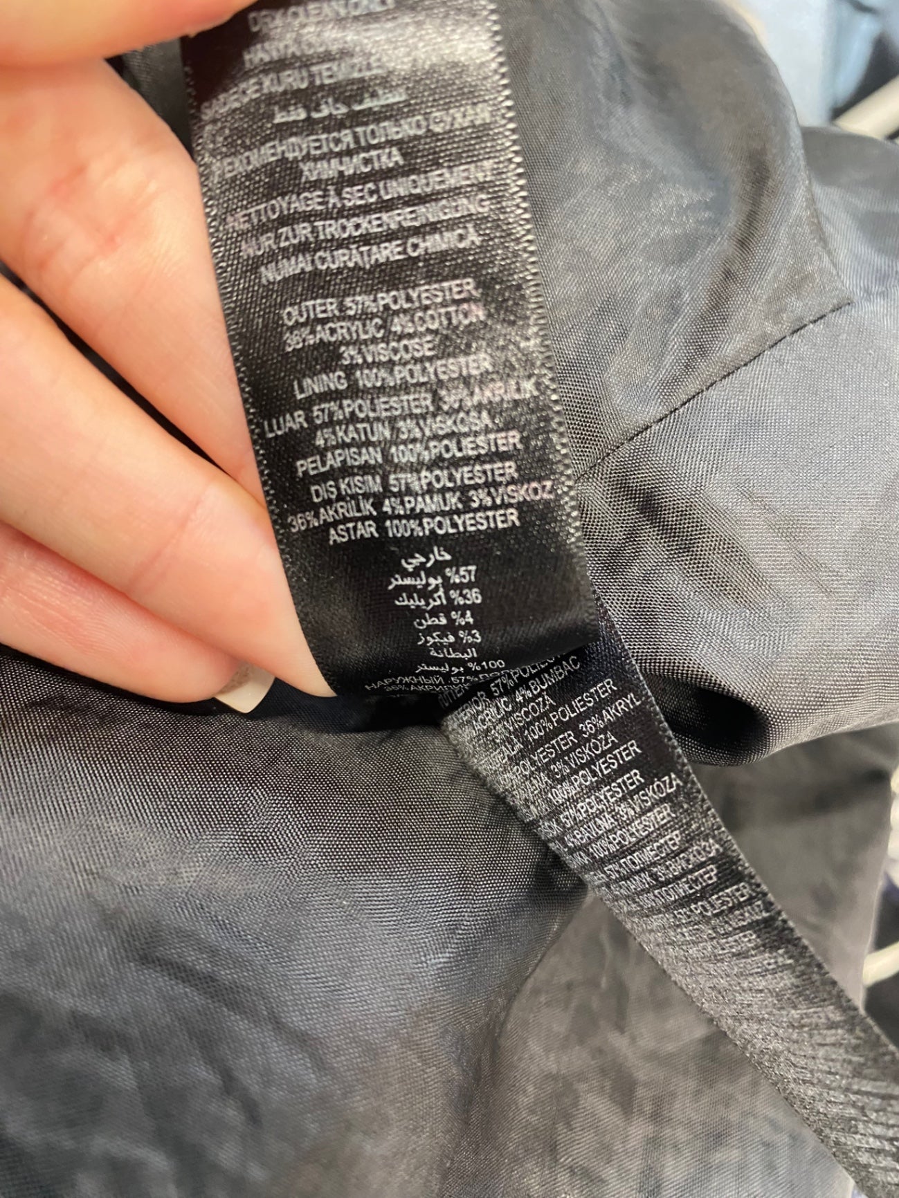 Fabulous Betty Jackson Black Peacoat houndstooth UK 12 Grey black VG491