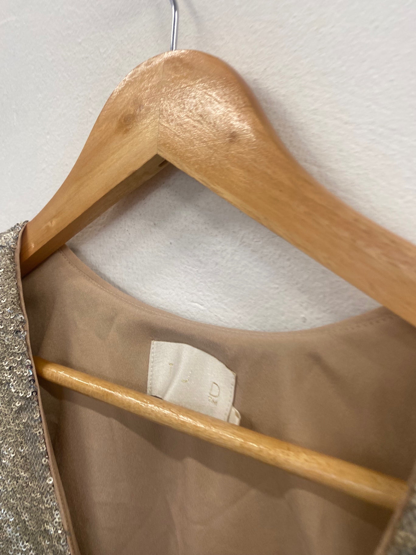 Fabulous TJD The Jetset Diaries shimmer party sequin Dress UKS Gold Sh493