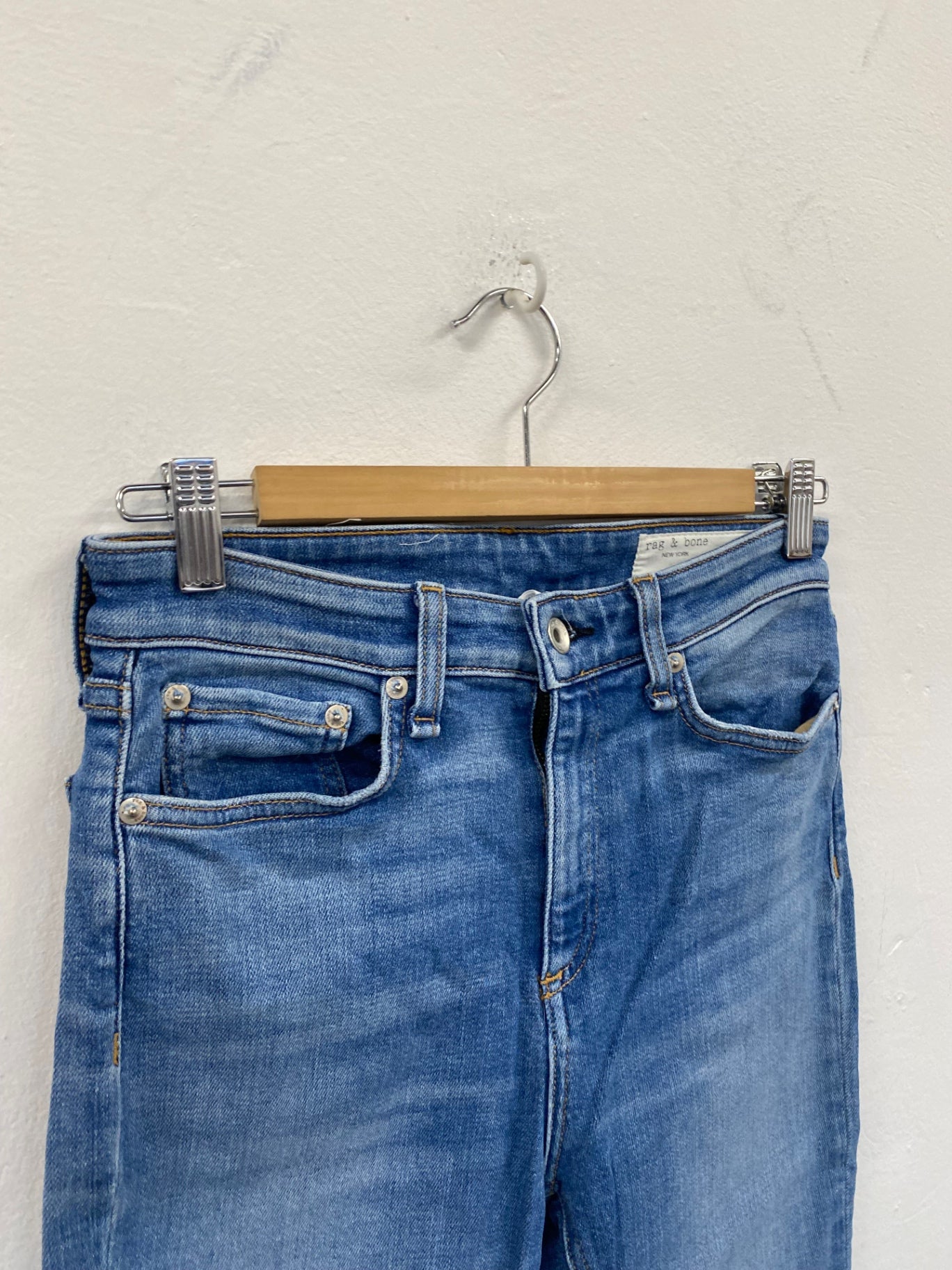 Fabulous Rag & Bone Nina high waist Jeans Uk8 Blue SH493