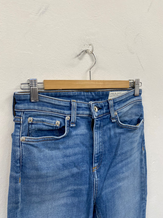 Fabulous Rag & Bone Nina high waist Jeans Uk8 Blue SH493
