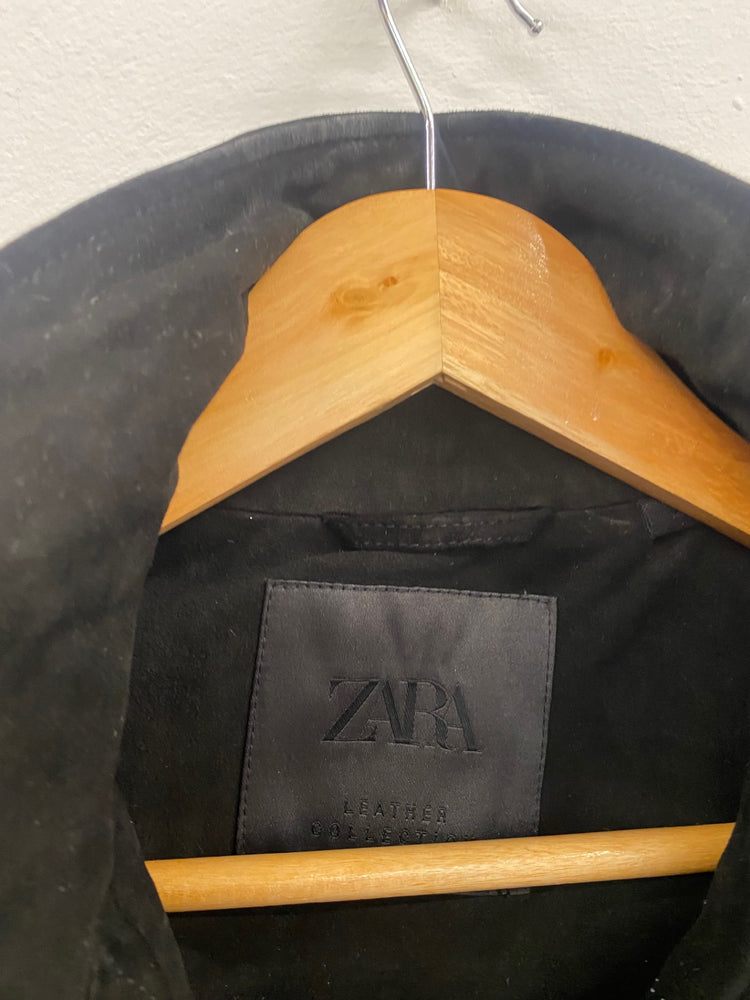 Fabulous Zara leather tassel western Jacket UkM Black SH493