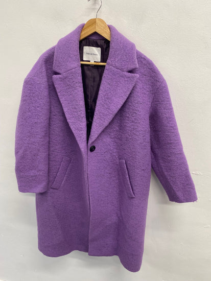 Fabulous Pedro del Hierro Longline jacket UK S Purple SH493
