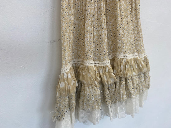 Fabulous Sunday Saint Tropez boho floaty mini Dress One size Beige SH493