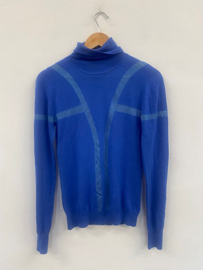 Fabulous Matthew Williamson cashmere blend Sweater UK12 Blue Stunning SH493
