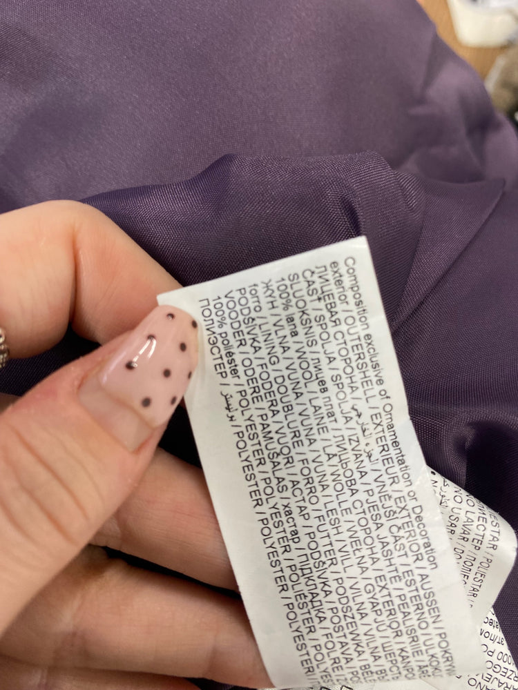 Fabulous Pedro del Hierro Longline jacket UK S Purple SH493