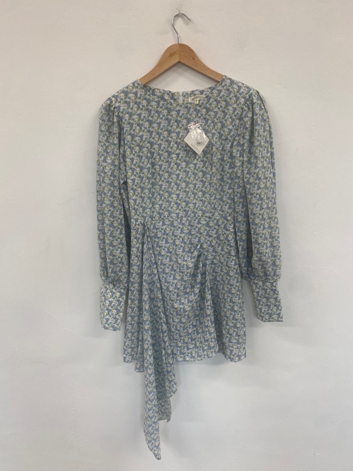 Fabulous Ghospell floral romantic ethereal Dress UKS Light Blue SH493