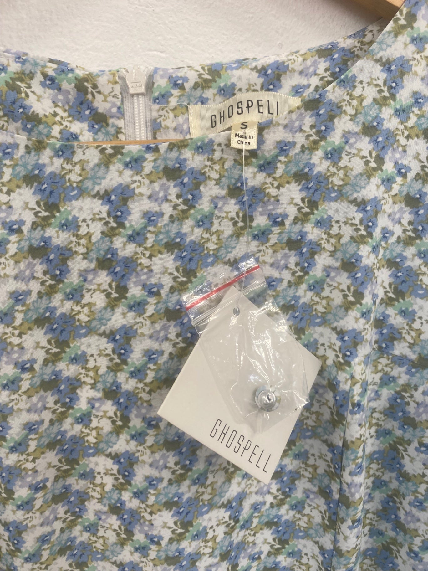 Fabulous Ghospell floral romantic ethereal Dress UKS Light Blue SH493