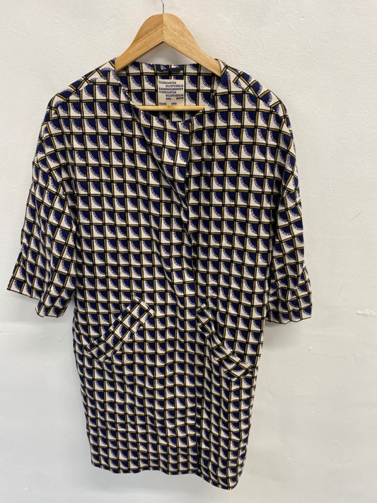 Fabulous Baum und Pferdgarten Blazer UK 10 Navy gold geometric BS001