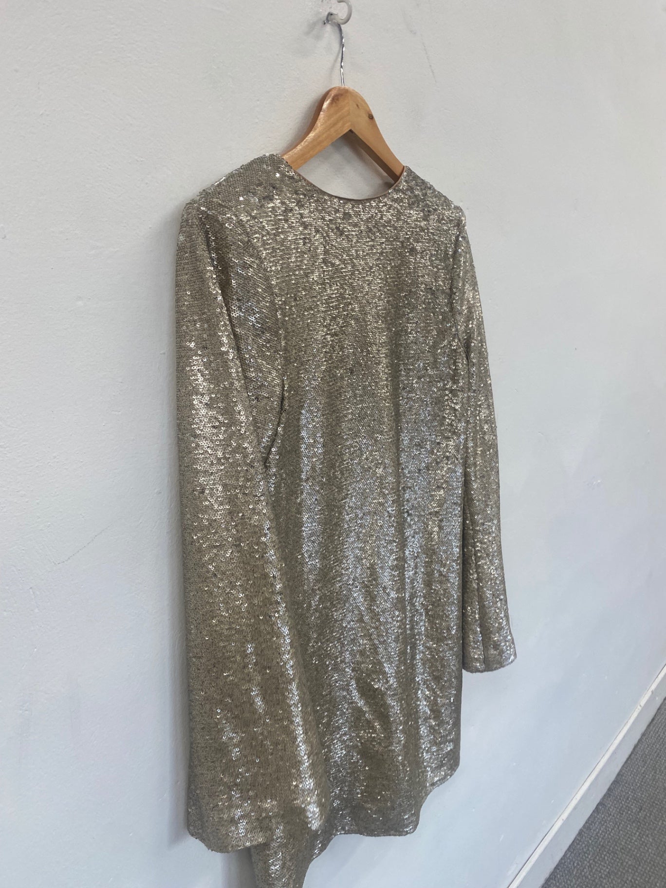 Fabulous TJD The Jetset Diaries shimmer party sequin Dress UKS Gold Sh493
